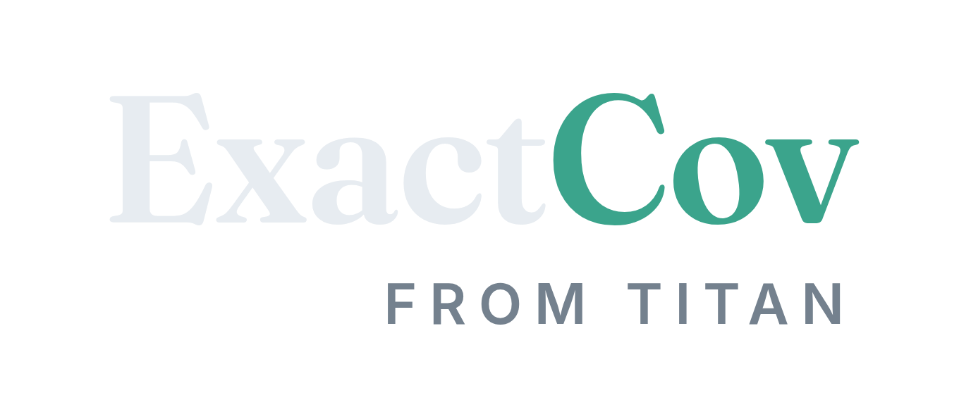 ExactCov wordmark for dark backgrounds