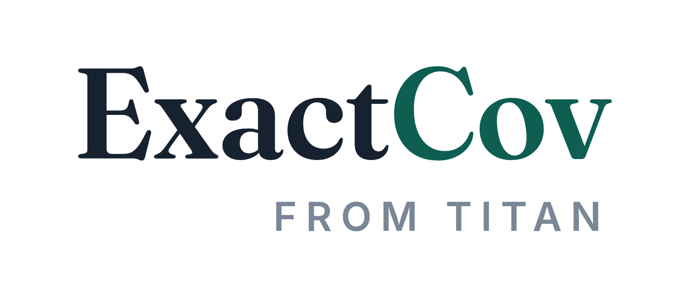 ExactCov wordmark for light backgrounds